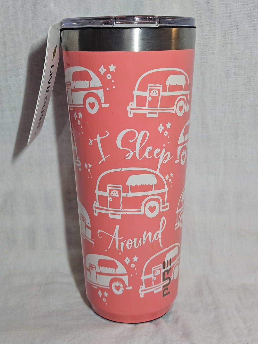 PURE Antimicrobial "I Sleep Around" 22oz Tumbler